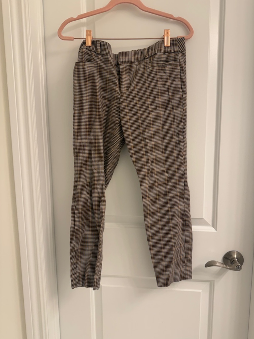 Classic womens Brown Check Dress Pants